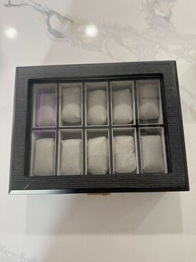 Watch or jewelry 10 Slot Organizer - Black wood never used